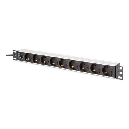 Digitus DN-95437 power distribution unit (PDU) 9 AC outlet(s) 1U Black, Silver
