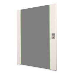 Glas-Fronttür für 19" 16HE Wandgehäuse Unique Serie (grau, 16 Höheneinheiten)