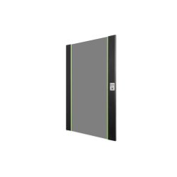 Glas-Fronttür für 19" 20HE Wandgehäuse Unique Serie (schwarz, 20 Höheneinheiten)