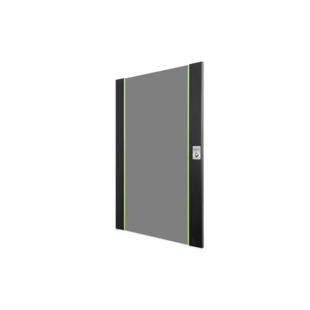 Glas-Fronttür für 19" 20HE Wandgehäuse Unique Serie (schwarz, 20 Höheneinheiten)