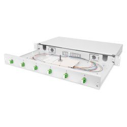Digitus Fiber optic splice box, assembled, 6x LC-APC DX, OS2