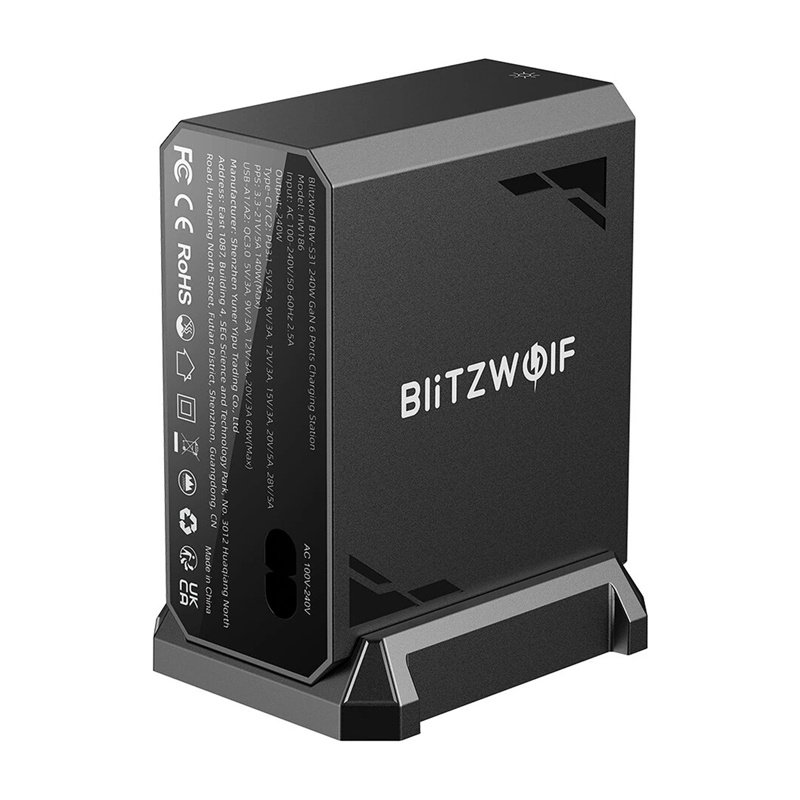 Blitzwolf BW-S31 2xUSB-A, 4xUSB-C, PD, 240W network charger.