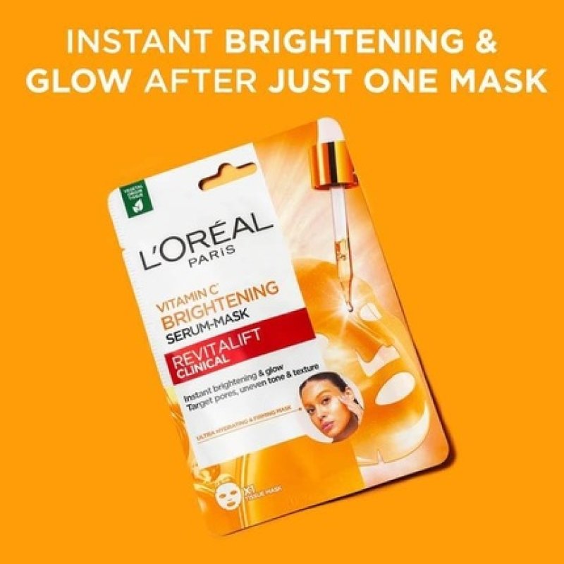 L'Oréal Paris Vitamin C Instant Brightening Serum Mask Infused with Vitamin C