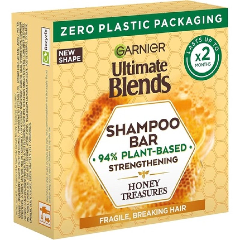Garnier Ultimate Blends Honey Treasures Strengthening Shampoo Bar for Damaged Hair