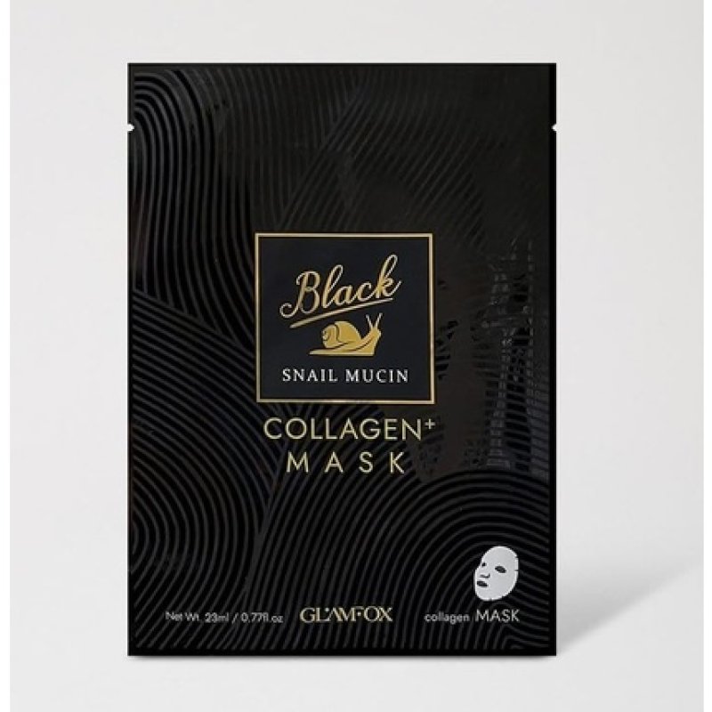 Glamfox Black Snail Mucin Collagen Face Mask Sheet 23ml