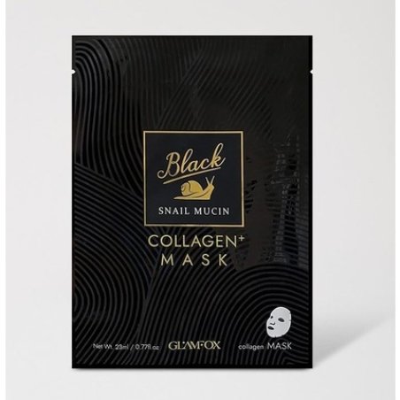 Glamfox Black Snail Mucin Collagen Face Mask Sheet 23ml