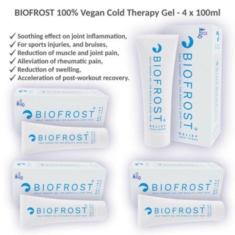 Biofrost Relief 100% Vegan Cold Therapy Gel for Joint, Muscle, and Back Pain 100ml