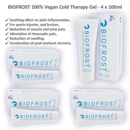 Biofrost Relief 100% Vegan Cold Therapy Gel for Joint, Muscle, and Back Pain 100ml