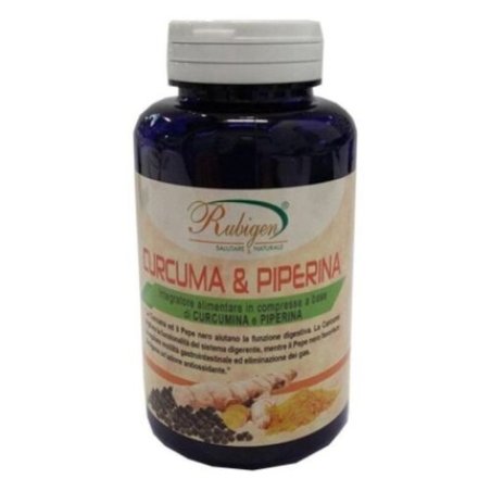 NATUR FARMA Rubigen Turmeric & Piperine Antioxidant Supplement 120 Tablets