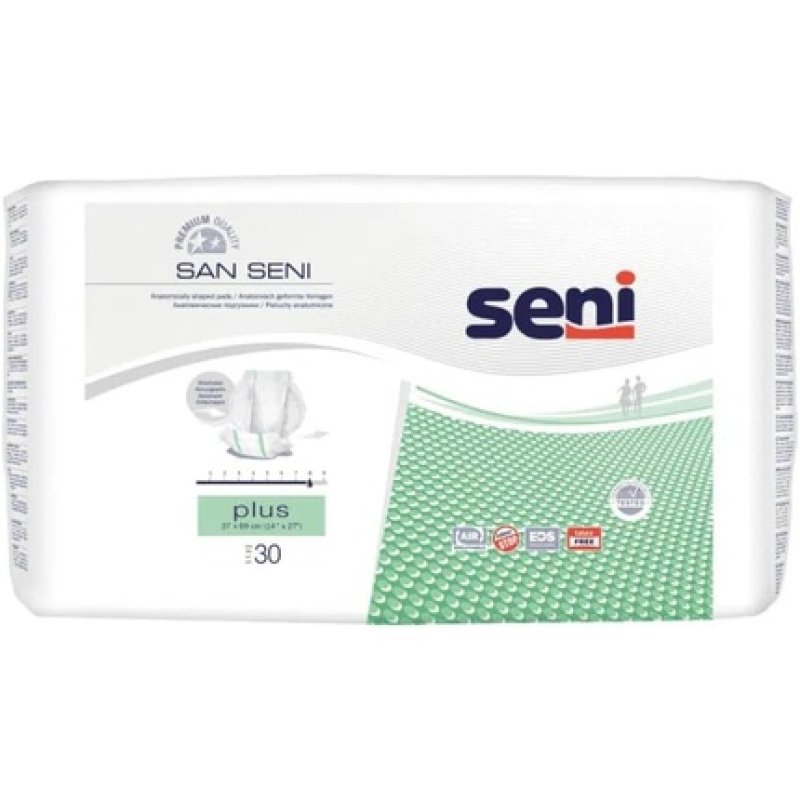 San Seni Plus Anatomical Night Pads Size 3 - Pack of 10