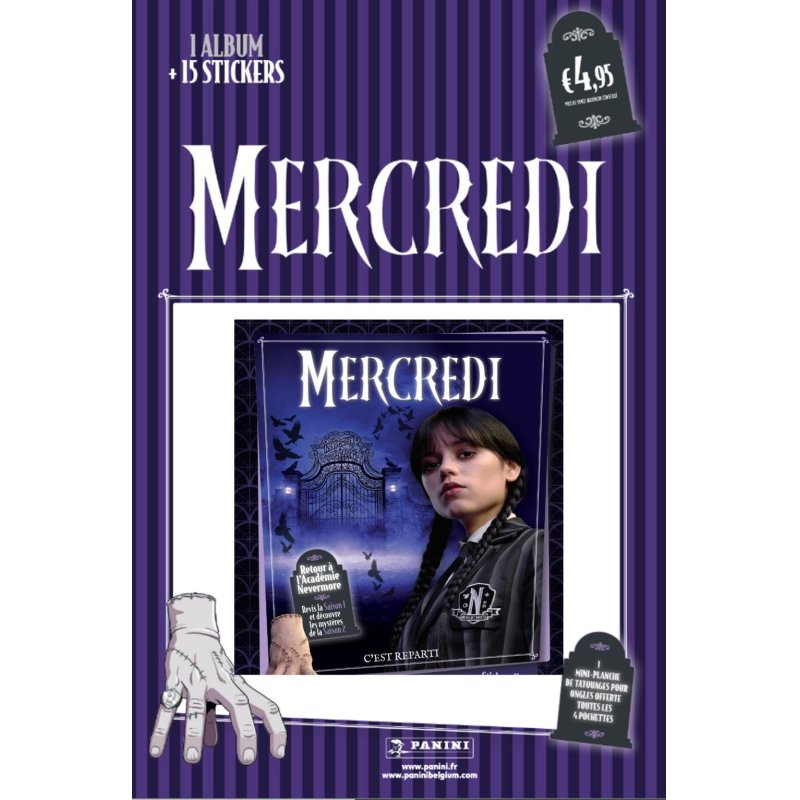 MERCREDI - Panini Starter Pack (1 album 3 packets) - FR