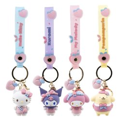 HELLO KITTY - Peach Series - Assortiment 12 Porte-Clés 6-7cm