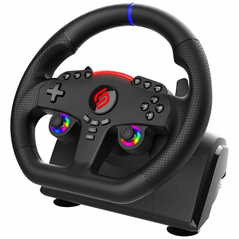 Subsonic Superdrive 270 GT-5 Black USB Steering wheel Pedals Nintendo Switch, Nintendo Switch 2, PC, PlayStation 4,