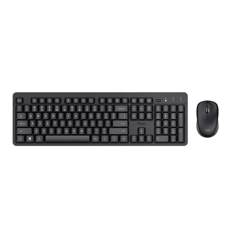 Trust Ody II keyboard Mouse included Office RF Wireless QWERTY Nordic Black