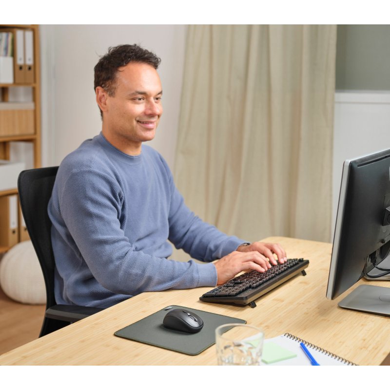 Trust Ody II clavier Souris incluse Bureau RF sans fil QWERTY Nordique Noir