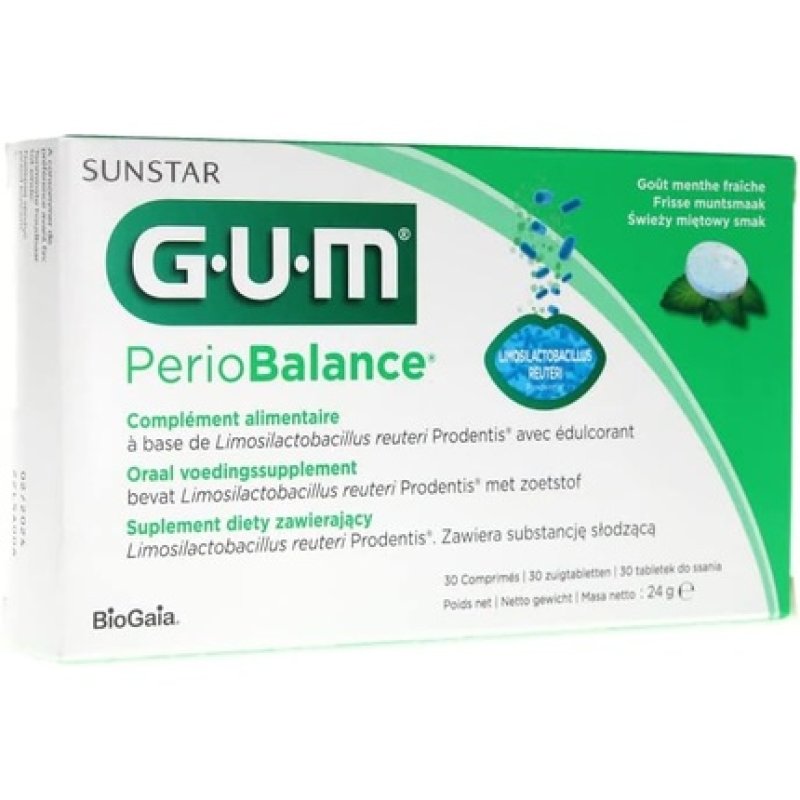 GUM Perio Balance Mint Lozenges 30 Tablets