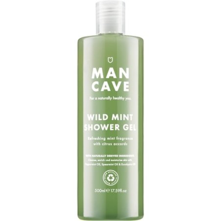 ManCave Wild Mint Shower Gel 500ml with Lemon, Peppermint and Eucalyptus Oil