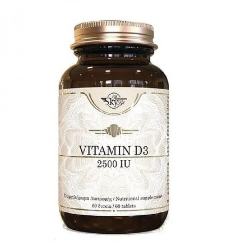 Sky Life Vitamin D3 60 Tablets 2500 Iu - Dietary Supplement