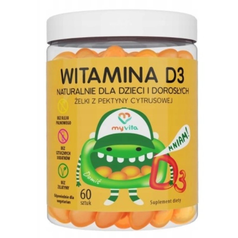 Myvita Natural Vitamin D3 Gummies - 60 Count