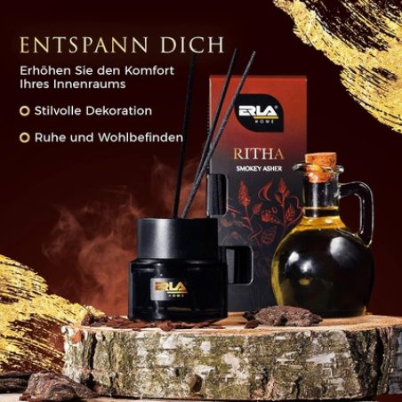 Erla Fragrance Sticks Smokey Asher 100ml Room Freshener