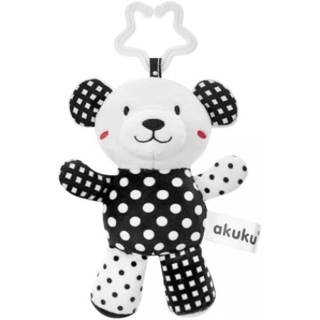 Akuku Teddy Bear Pendant Black and White