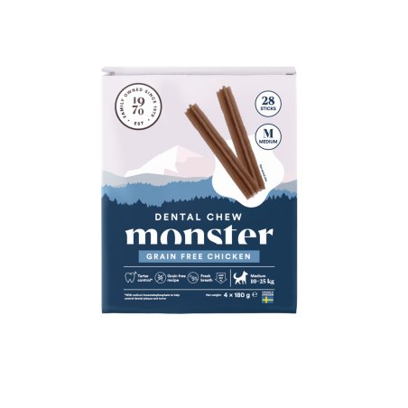 Monster Pet Food - Dog Dental Chew Grain Free Chicken - Medium - 720 g