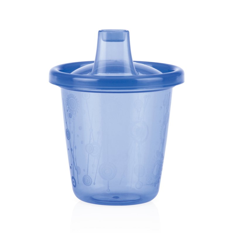 Nuby - 6P Cup Set With Free Flow Spout - Brightly Colored - 210ml 9 m