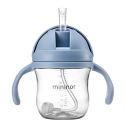 mininor Global - Straw Bottle Tritan 220ml - Nordic Sky Blue (14243)