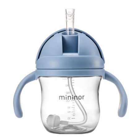 mininor Global - Straw Bottle Tritan 220ml - Nordic Sky Blue (14243)