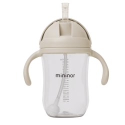 Mininor Global - Straw Bottle Tritan 330ml - Cloudy morning (14255)