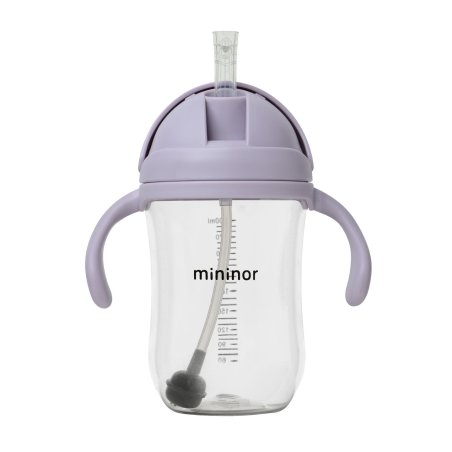 Mininor Global - Straw Bottle Tritan 330ml - Lilac flower (14253)