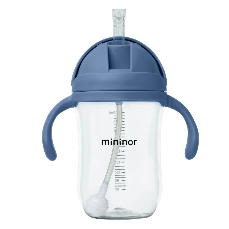 Mininor Global - Straw Bottle Tritan 330ml - Blue whale (14256)