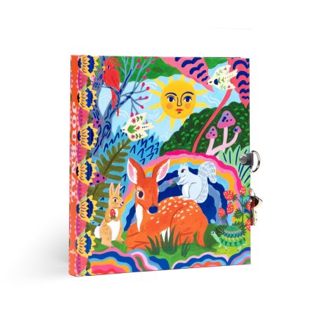 Eeboo - Diary with Lock - Fawn & Sun (EBLD835)