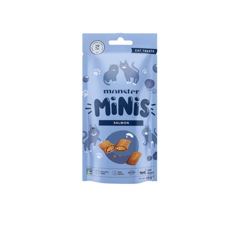 Monster Pet Food - Monster Cat Minis Treats - Salmon - 60 g