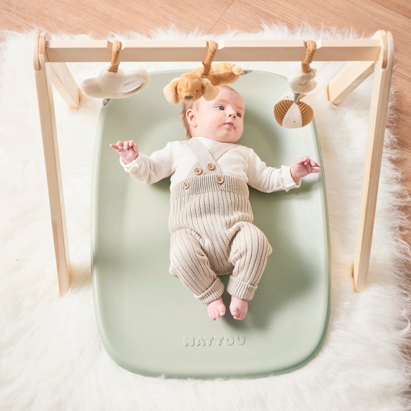 Nattou - Softy Changing Bed - Sage Green