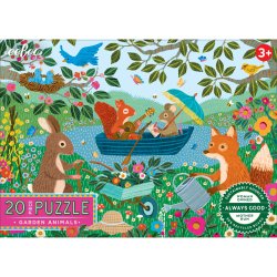 Eeboo - Puzzle 20 pcs - Garden Animals (EPZY993)
