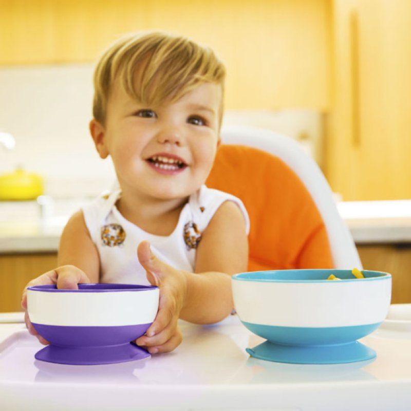 Munchkin Stay Put Suction Bowls 6 month(s) Blue, Green, Purple