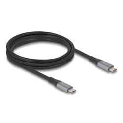 DeLOCK 81192 câble USB USB4 Gen 2x2 2 m USB C Noir, Gris