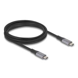 DeLOCK 81192 USB cable USB4 Gen 2x2 2 m USB C Black, Grey