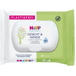 HiPP Babysanft Face and Hands Wipes 20 Wipes