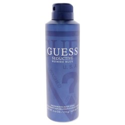 Guess Seductive Homme Blue Men Body Spray 6oz Silver/Navy