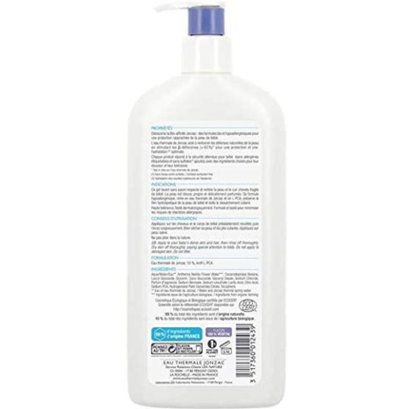 Eau Thermale Jonzac Hair And Body Organic Cosmetic Baby Care Gentle Dermo
