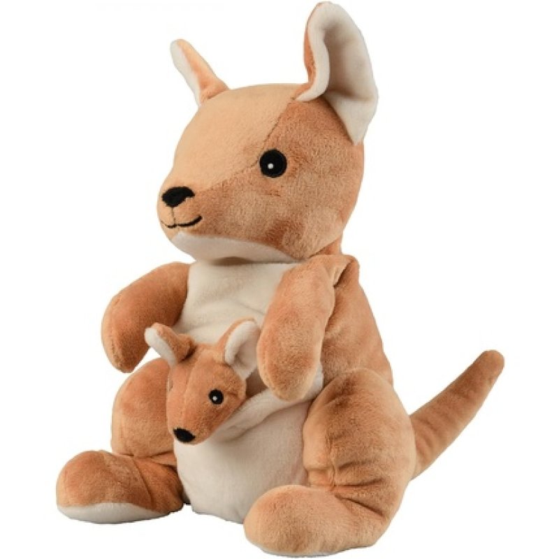Warmies Microwavable Seed Hot Water Bottle with Plush Cover - Brown Kangaroo
