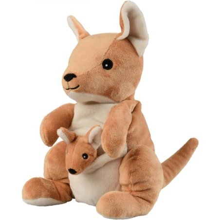 Warmies Microwavable Seed Hot Water Bottle with Plush Cover - Brown Kangaroo