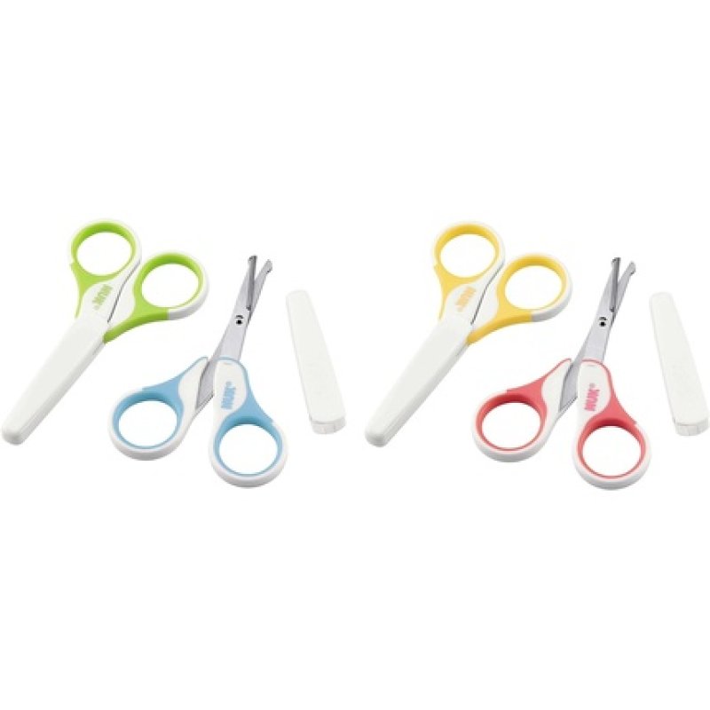 NUK Safety Children's Scissors with Rounded Tips and Protective Cap