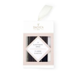 Bachca Thick Black Hair Ties - Pack of 9