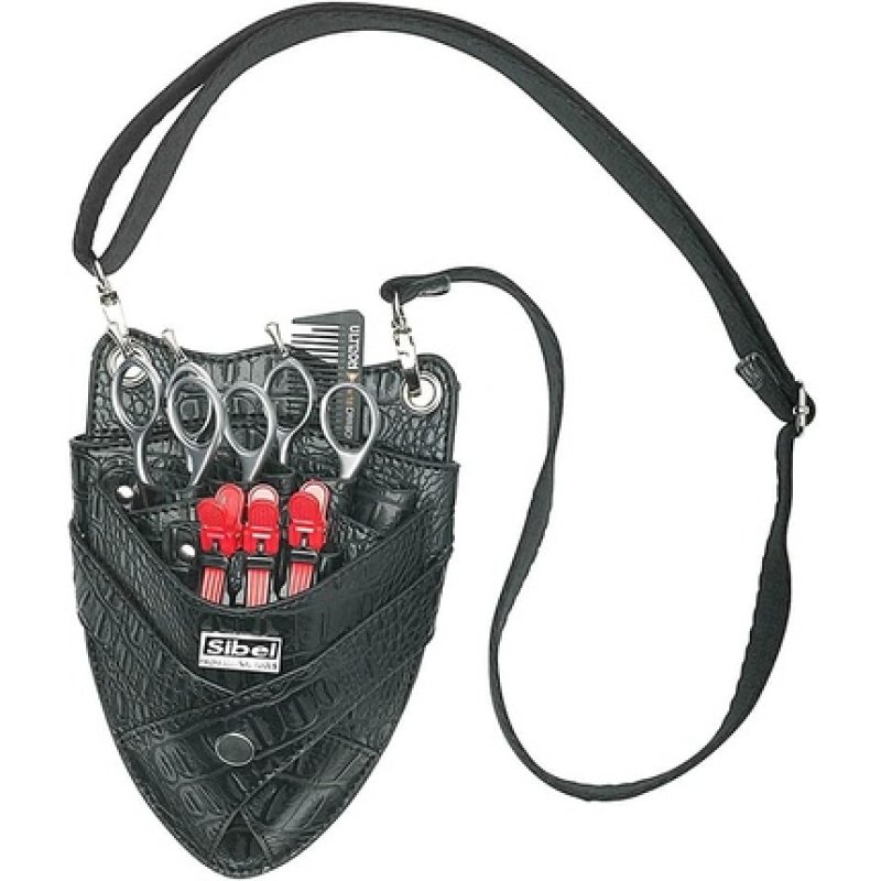 SIBEL Scissor Holder Holster for 7 Pairs Leather Effect 0151005