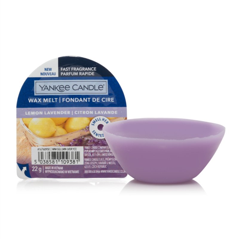 Yankee Candle Wax Melts Lemon Lavender Up to 8 Hours of Fragrance 1 Count
