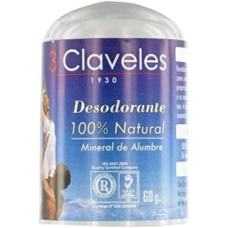3 Claveles Deodorant 100% Natural Alum Stone 60g
