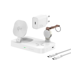 4smarts 540994 mobile device charger Headphones, Smartphone, Smartwatch White DC, USB Wireless charging Fast charging